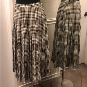 Plaid Herringbone Pendleton pleated Skirt